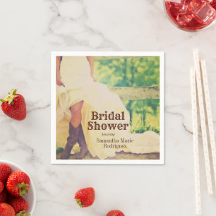 Texas Bride in Boots Vrijgezellenfeest Napkins Servet