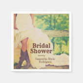 Texas Bride in Boots Vrijgezellenfeest Napkins Servet (Voorkant)