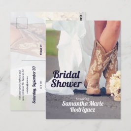Texas Bride in het Vrijgezellenfeest Boots Briefkaart