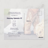 Texas Bride in het Vrijgezellenfeest Boots Briefkaart (Achterkant)