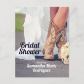 Texas Bride in het Vrijgezellenfeest Boots Briefkaart (Voorkant)