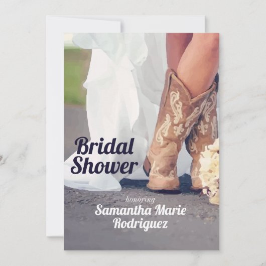 Texas Bride in het Vrijgezellenfeest Boots Kaart (Voorkant)