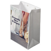 Texas Bride in het Vrijgezellenfeest Boots Medium Cadeauzakje (Voorkant Gekanteld)
