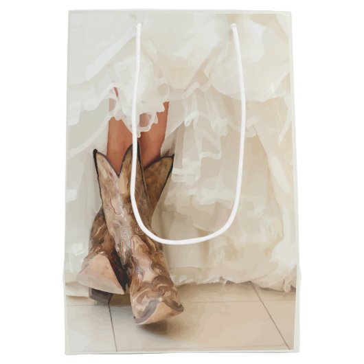 Texas Bride in het Vrijgezellenfeest Boots Medium Cadeauzakje (Achterkant)