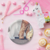 Texas Bride in het Vrijgezellenfeest Boots Papieren Bordje (Feest)