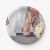 Texas Bride in het Vrijgezellenfeest Boots Papieren Bordje (Voorkant)