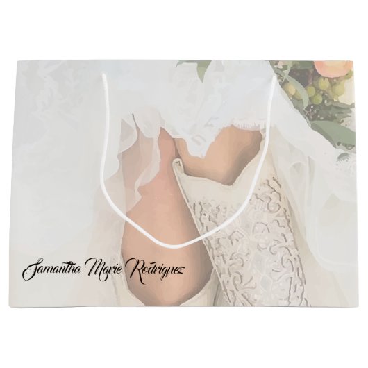 Texas Bride in het Vrijgezellenfeest Rhinestone Bo Groot Cadeauzakje (Voorkant)