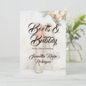 Texas Bride in het Vrijgezellenfeest Rhinestone Bo Kaart (Staand voorkant)