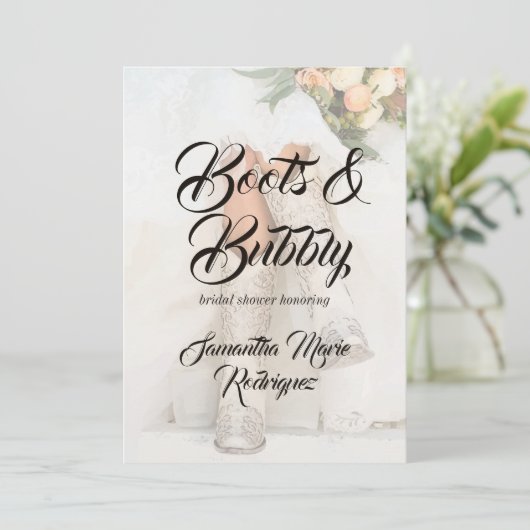 Texas Bride in het Vrijgezellenfeest Rhinestone Bo Kaart (Staand voorkant)