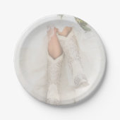 Texas Bride in het Vrijgezellenfeest Rhinestone Bo Papieren Bordje (Voorkant)
