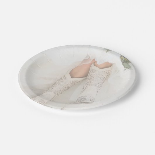 Texas Bride in het Vrijgezellenfeest Rhinestone Bo Papieren Bordje (Gekanteld)