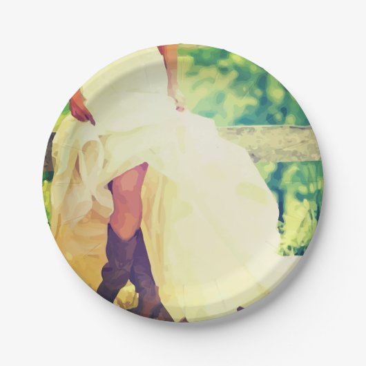 Texas Bride in Vrijgezellenfeest Papieren Borden Papieren Bordje (Voorkant)