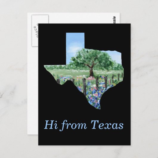 Texas Briefkaart (Voorkant / Achterkant)