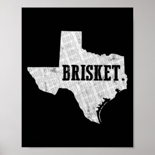 Texas Brisket BBQ en Pitmaster T-shirt Poster