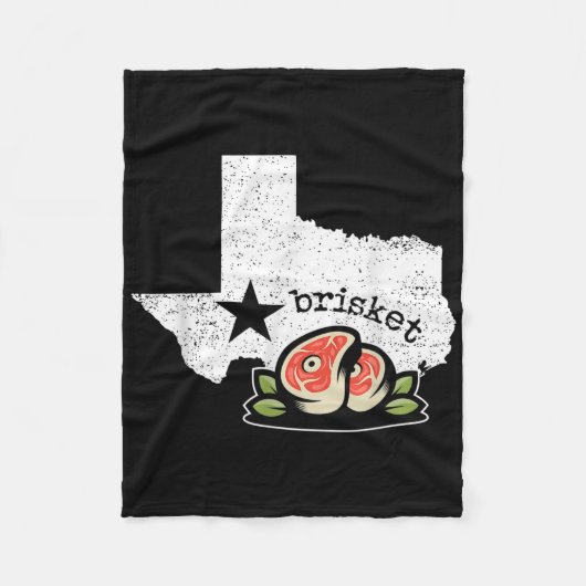 Texas Brisket Home State Liefde Grappig Barbecue R Fleece Deken (Voorkant)
