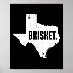 Texas Brisket Mooie Geroosterde Bbq Brisket  Poster
