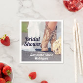 Texas Bruid in Laarzen Bruiloftsfeestje Servet (Insitu)