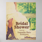 Texas Bruid in Laarzen Bruiloftsposter Poster (Voorkant)