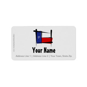 Texas Brush Flag Etiket