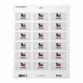 Texas Brush Flag Etiket (Full Sheet)