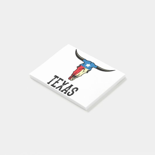 Texas Bull Longhorn Skull Texan Flag Post-it® Notes (Schuin)