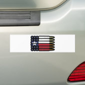 Texas Bullet Ammo Texan State Flag Bumpersticker (Op auto)