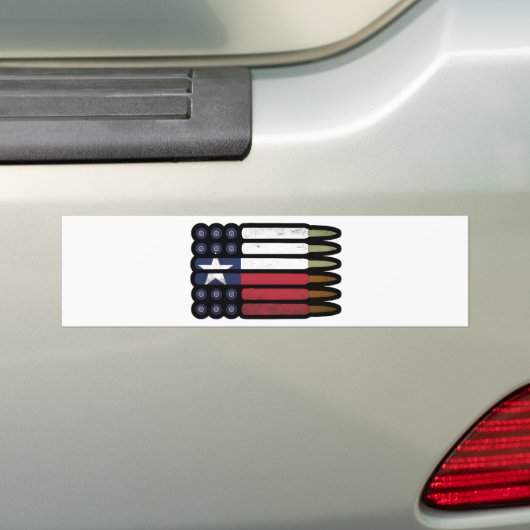 Texas Bullet Ammo Texan State Flag Bumpersticker (Op auto)