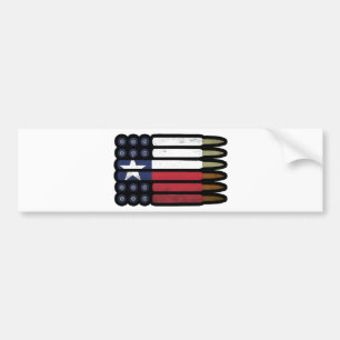 Texas Bullet Ammo Texan State Flag Bumpersticker