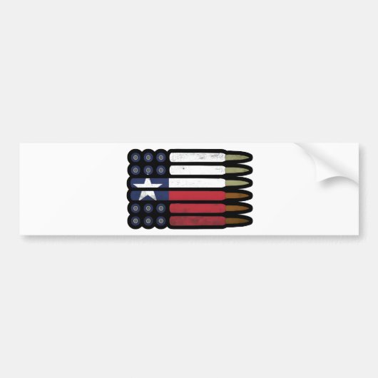 Texas Bullet Ammo Texan State Flag Bumpersticker (Voorkant)