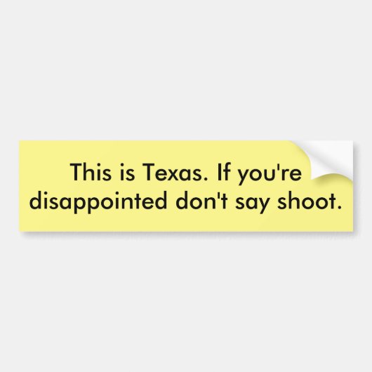 Texas bumper sticker (Voorkant)