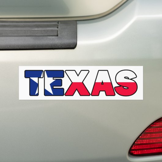 Texas Bumpersticker (Op auto)
