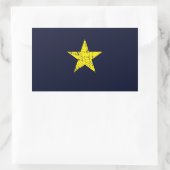 Texas, Burnet ster historische vlag, noodlijdend Rechthoekige Sticker (Tas)