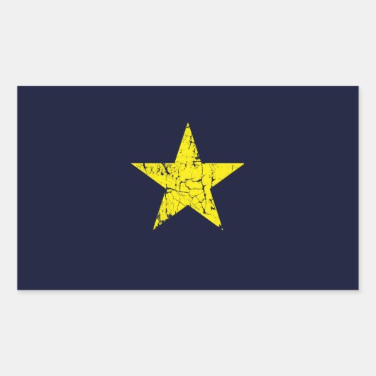Texas, Burnet ster historische vlag, noodlijdend Rechthoekige Sticker (Voorkant)