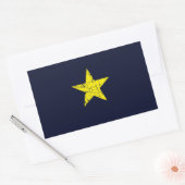 Texas, Burnet ster historische vlag, noodlijdend Rechthoekige Sticker (Envelop)