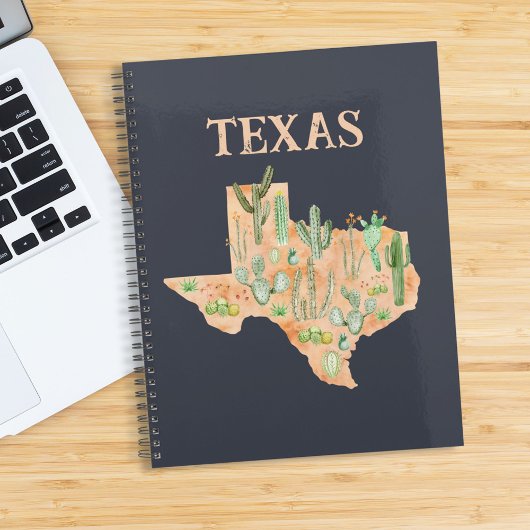 Texas Cactus Cacti Plant Illustratie Kaart Planner