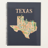 Texas Cactus Cacti Plant Illustratie Kaart Planner (Voorkant)