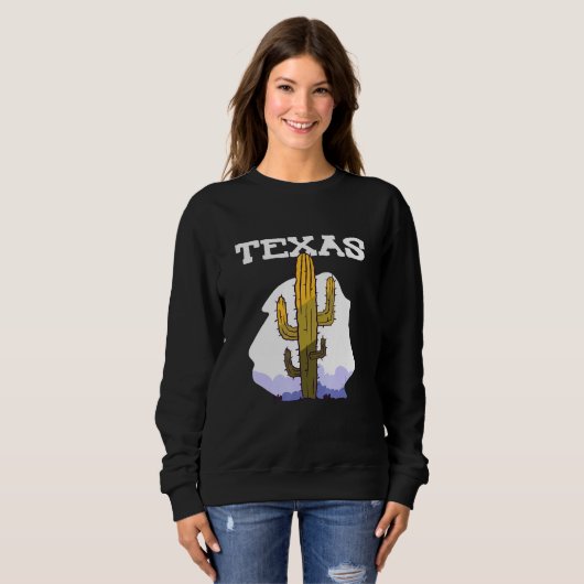 Texas Cactus Retro Land Trui (Voorkant volledig)