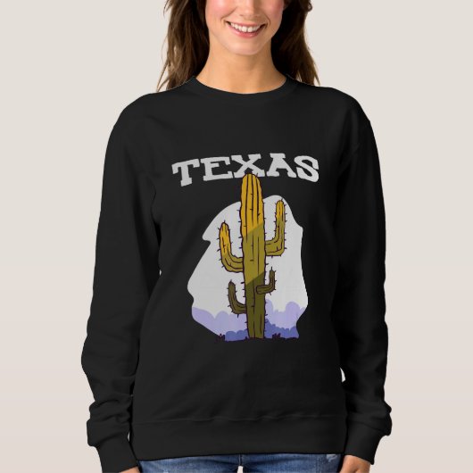 Texas Cactus Retro Land Trui (Voorkant)