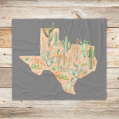 Texas Cactus Waterverf Illustratie Kaart Fleece Deken