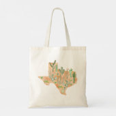 Texas Cactus Waterverf Illustratie Kaart Tote Bag (Achterkant)