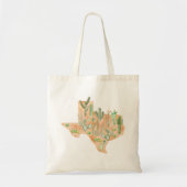 Texas Cactus Waterverf Illustratie Kaart Tote Bag (Voorkant)