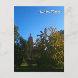 Texas Capitol met bomen Briefkaart