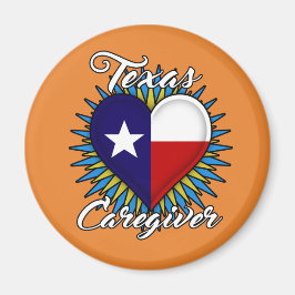 Texas Caregiver magneet (oranje achtergrond)