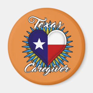 Texas Caregiver magnet (oranje achtergrond)
