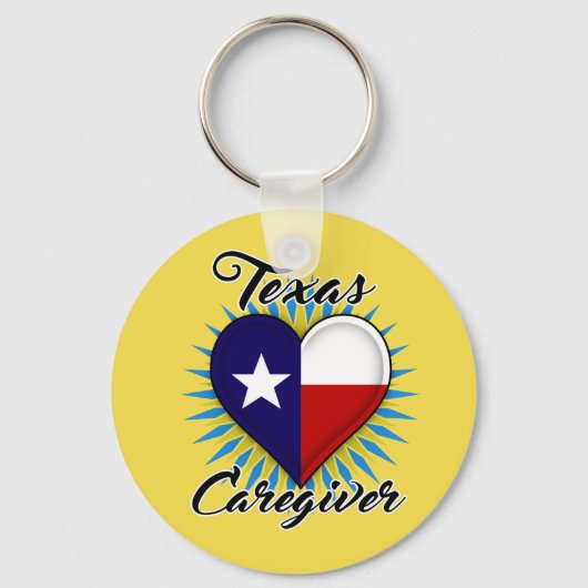 Texas Caregiver sleutelhanger (gele achtergrond) (Voorkant)