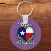 Texas Caregiver sleutelhanger (paarse achtergrond) (Voorkant)