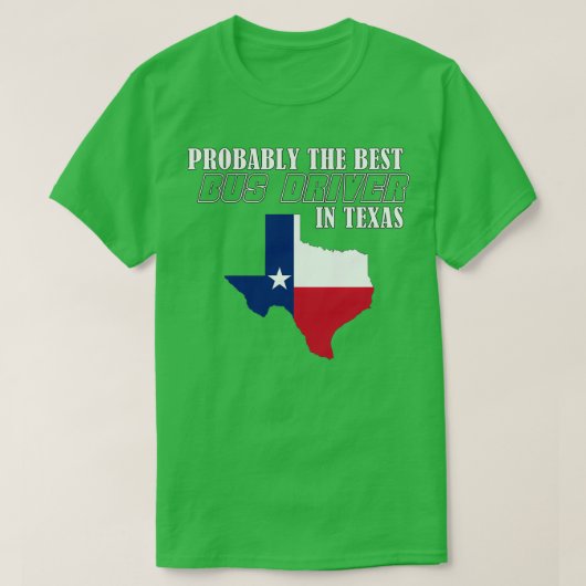 Texas carrière Bus Driver T-shirt (Design voorkant)