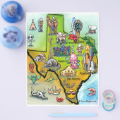 Texas Cartoon Map Flyer (Enkel)