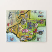 Texas Cartoon Map Legpuzzel (Horizontaal)