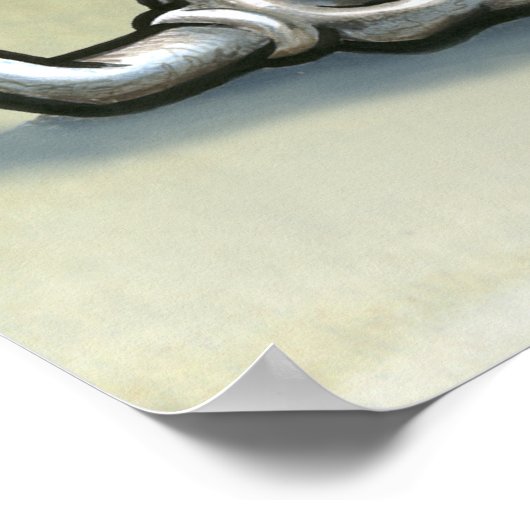 Texas Cartoon Map Poster (Hoek)